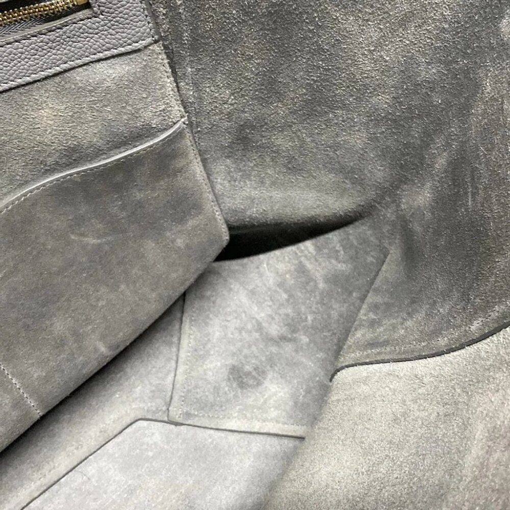 CELINE Cabas Phantom Small With Belt 189023TNI.09GM Gray Soft grained calfskin - Picture 6 of 14